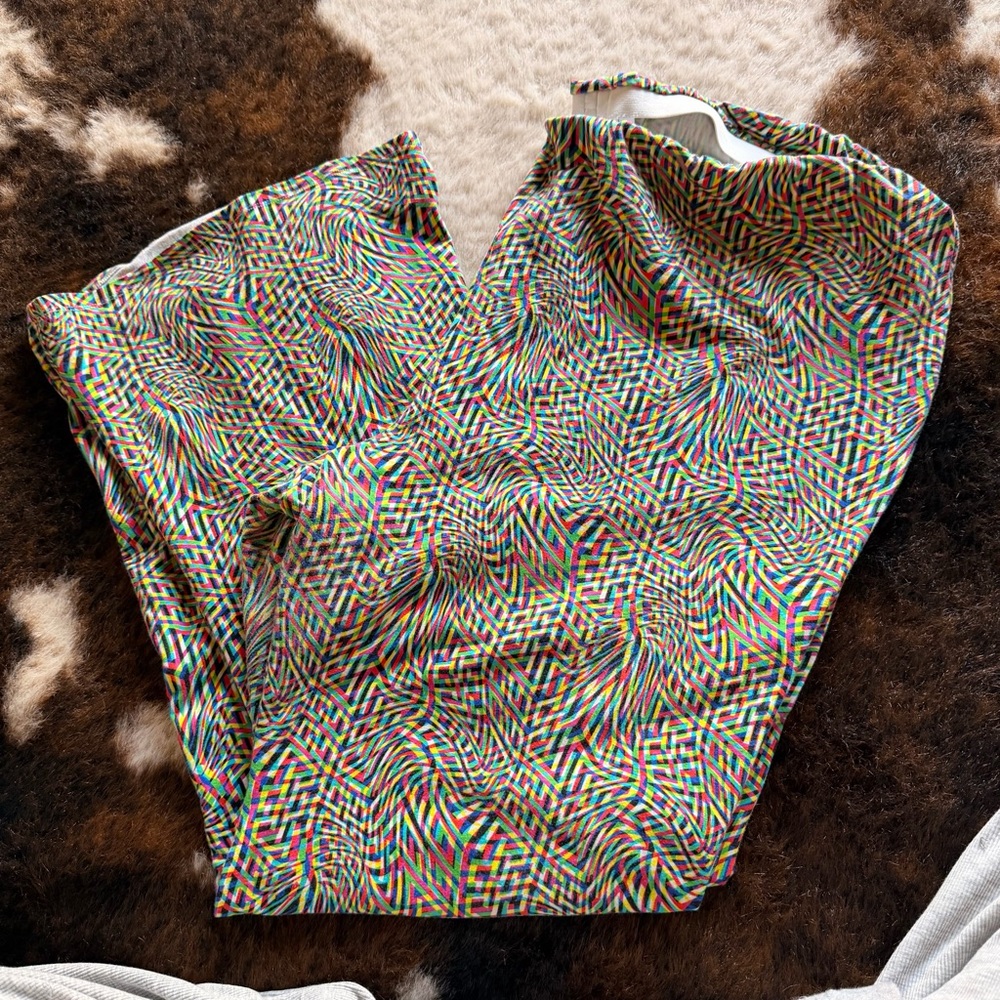 ASOS Colorful Geometric Print Flare Leggings
